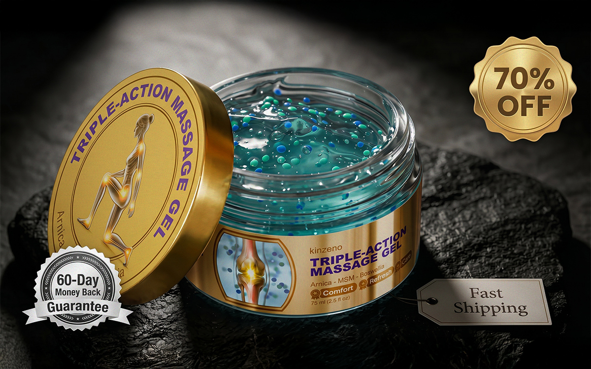 Kinzeno Triple-Action Massage Gel product with natural ingredients