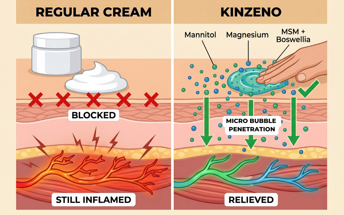 Kinzeno topical massage gel for neck and shoulder comfort