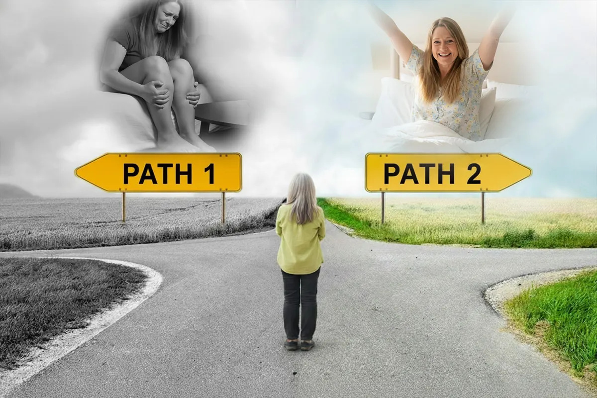 Two paths — one of pain, one of relief